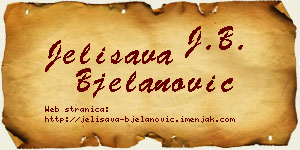 Jelisava Bjelanović vizit kartica